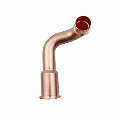 Encaixe de tubo de cobre grande curvado